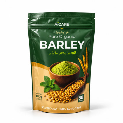 AiCare Pure Organic Barley with Stevia 100 grams