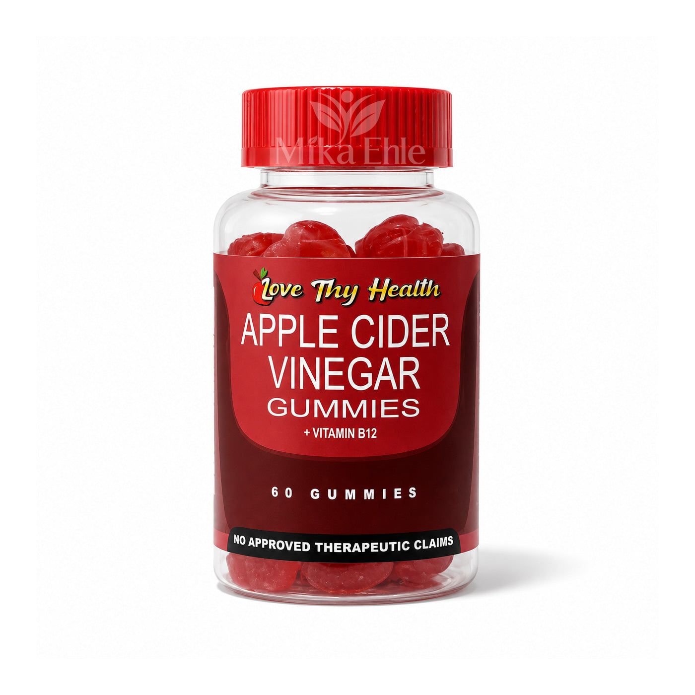 Apple Cider Vinegar Gummies + Vitamin B12 Food Supplement | 60 Gummies