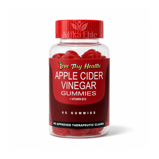 Apple Cider Vinegar Gummies + Vitamin B12 Food Supplement | 60 Gummies
