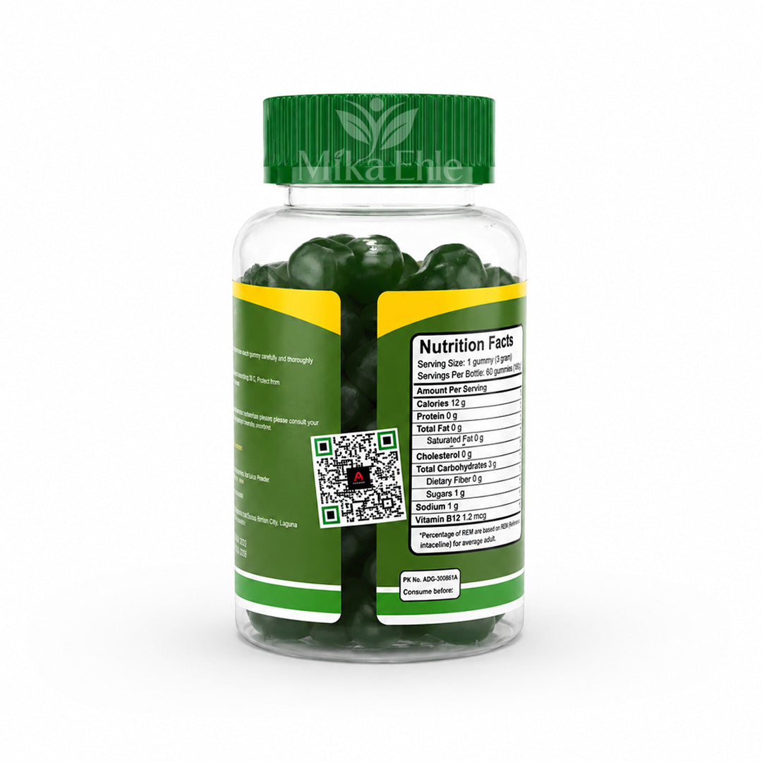 Love Thy Health Barley Gummies + Vitamin B12 Food Supplement | 60 Gummies